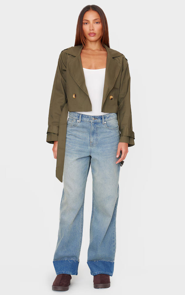 Cloey Cropped Trench Coat