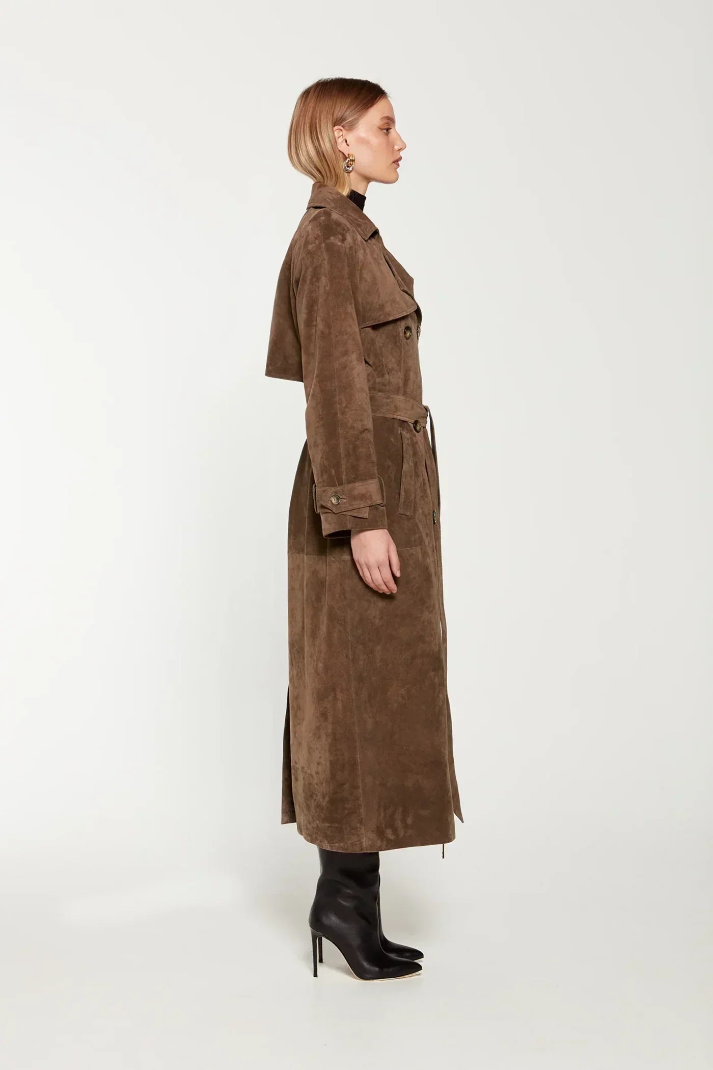 Margot Suede Trench Coat