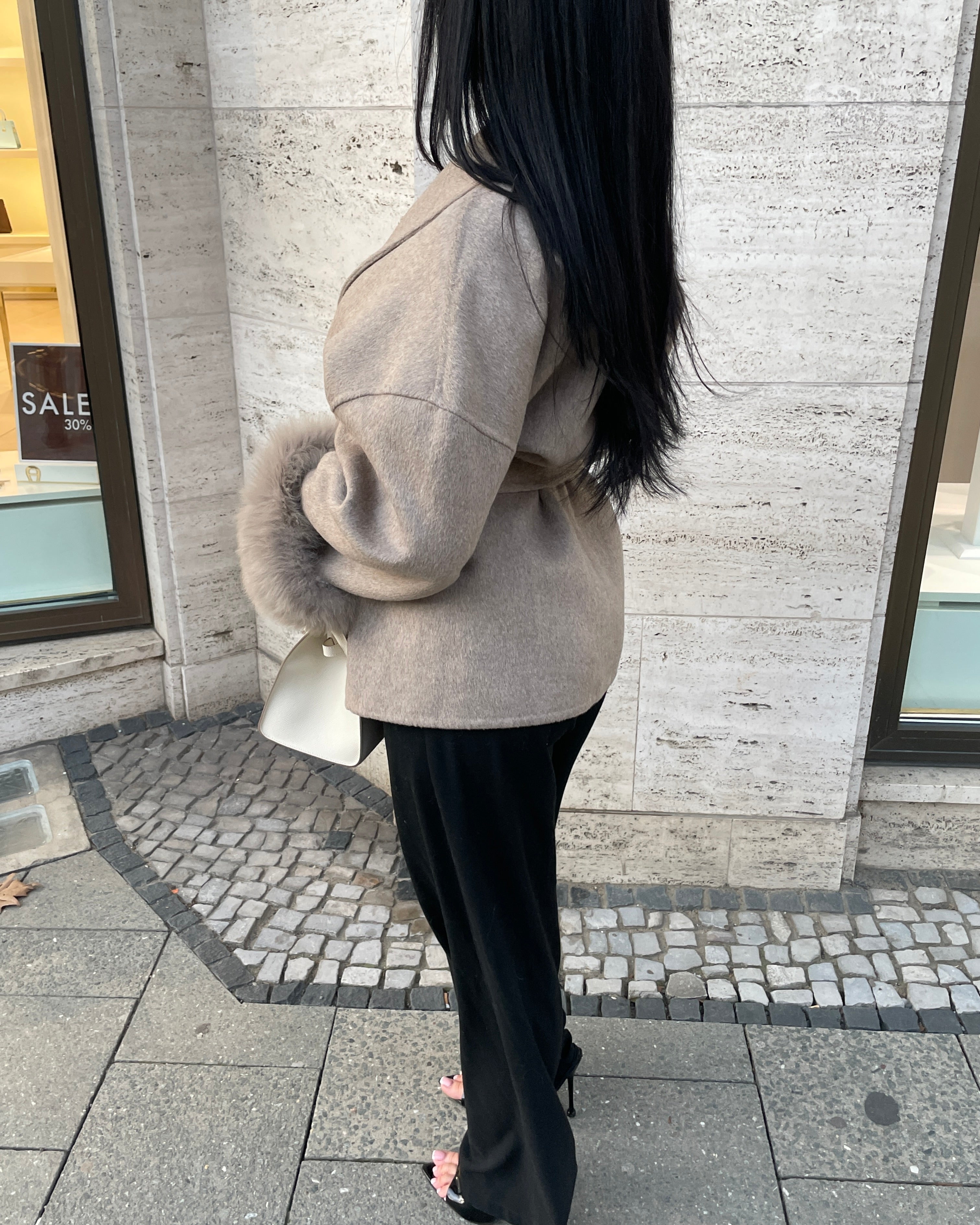 Luna Belted Trim Coat