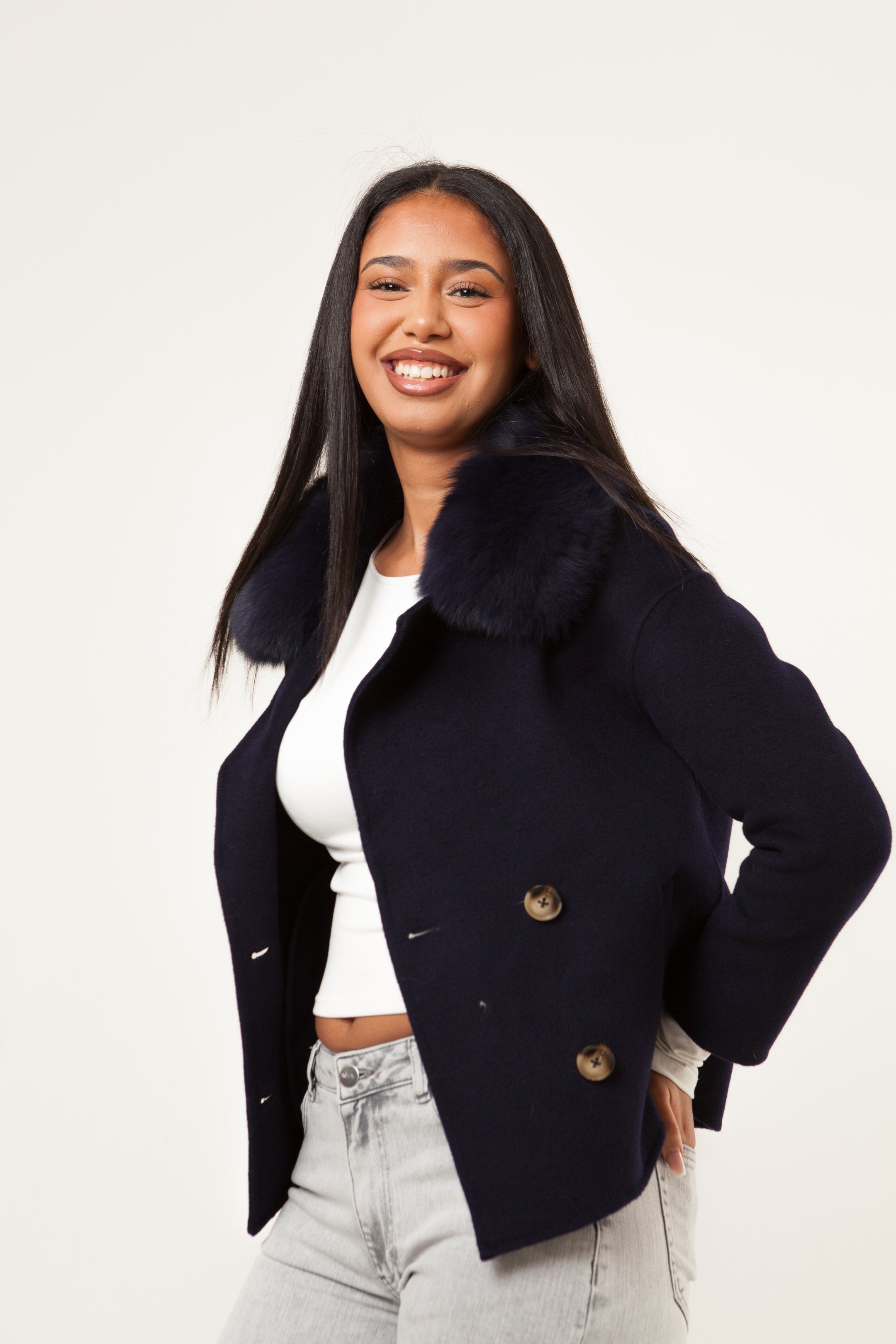 Double Button Tailored Coat