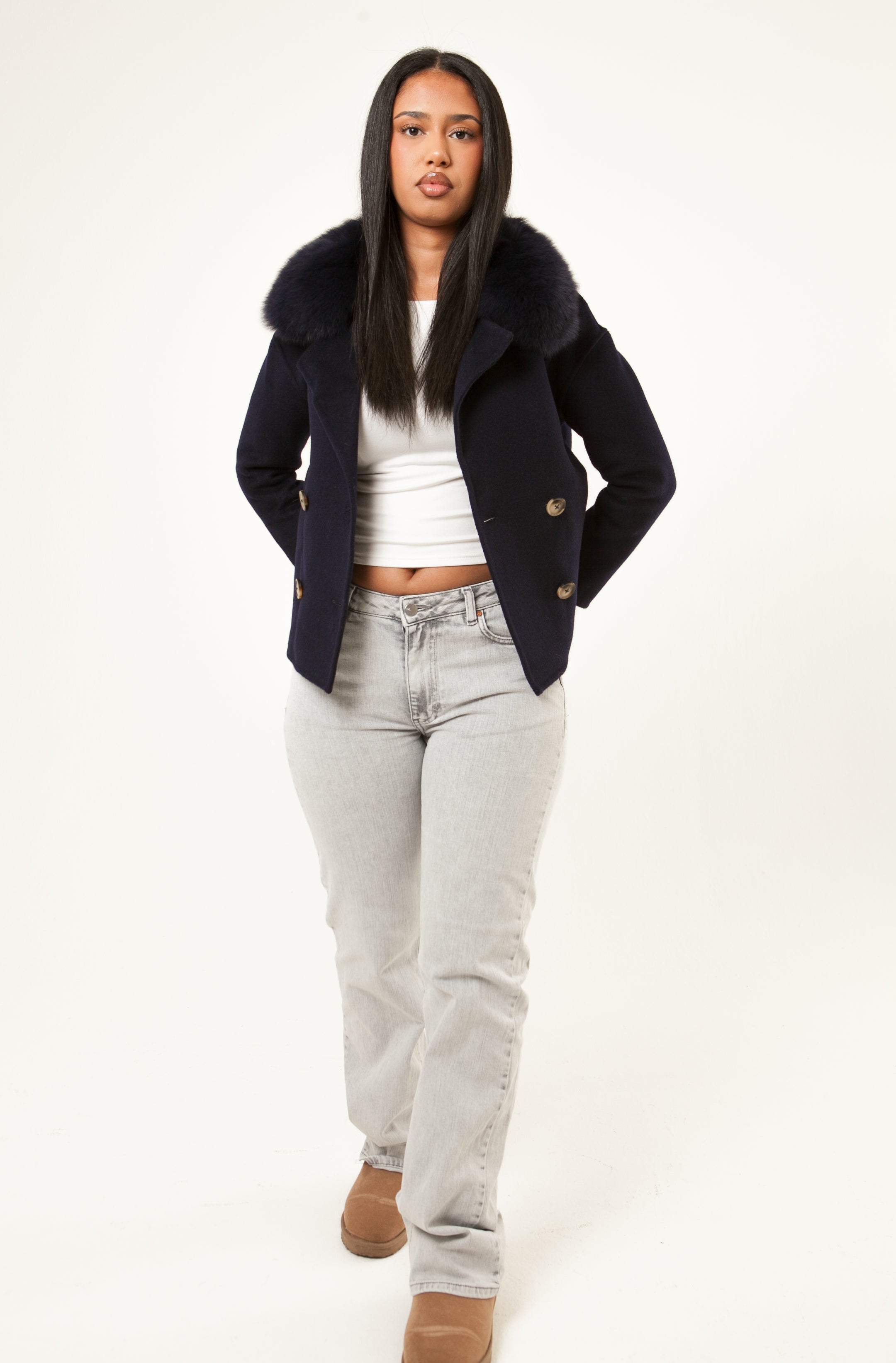 Double Button Tailored Coat