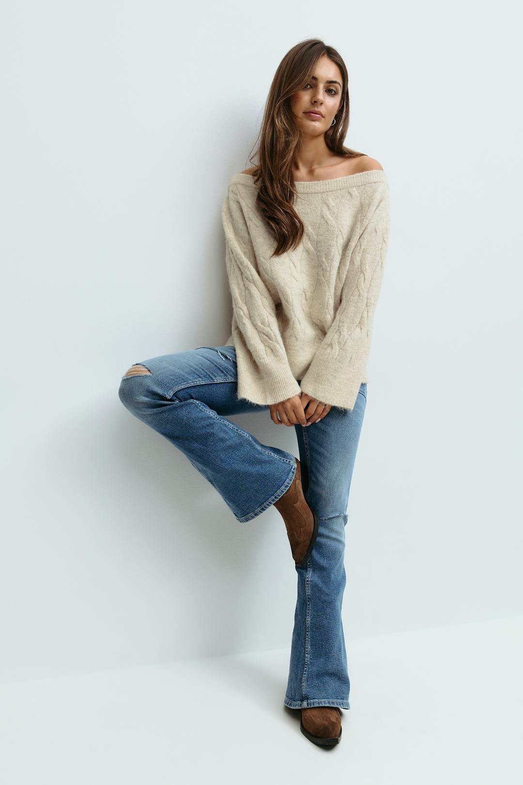 Peplum Knit Sweater