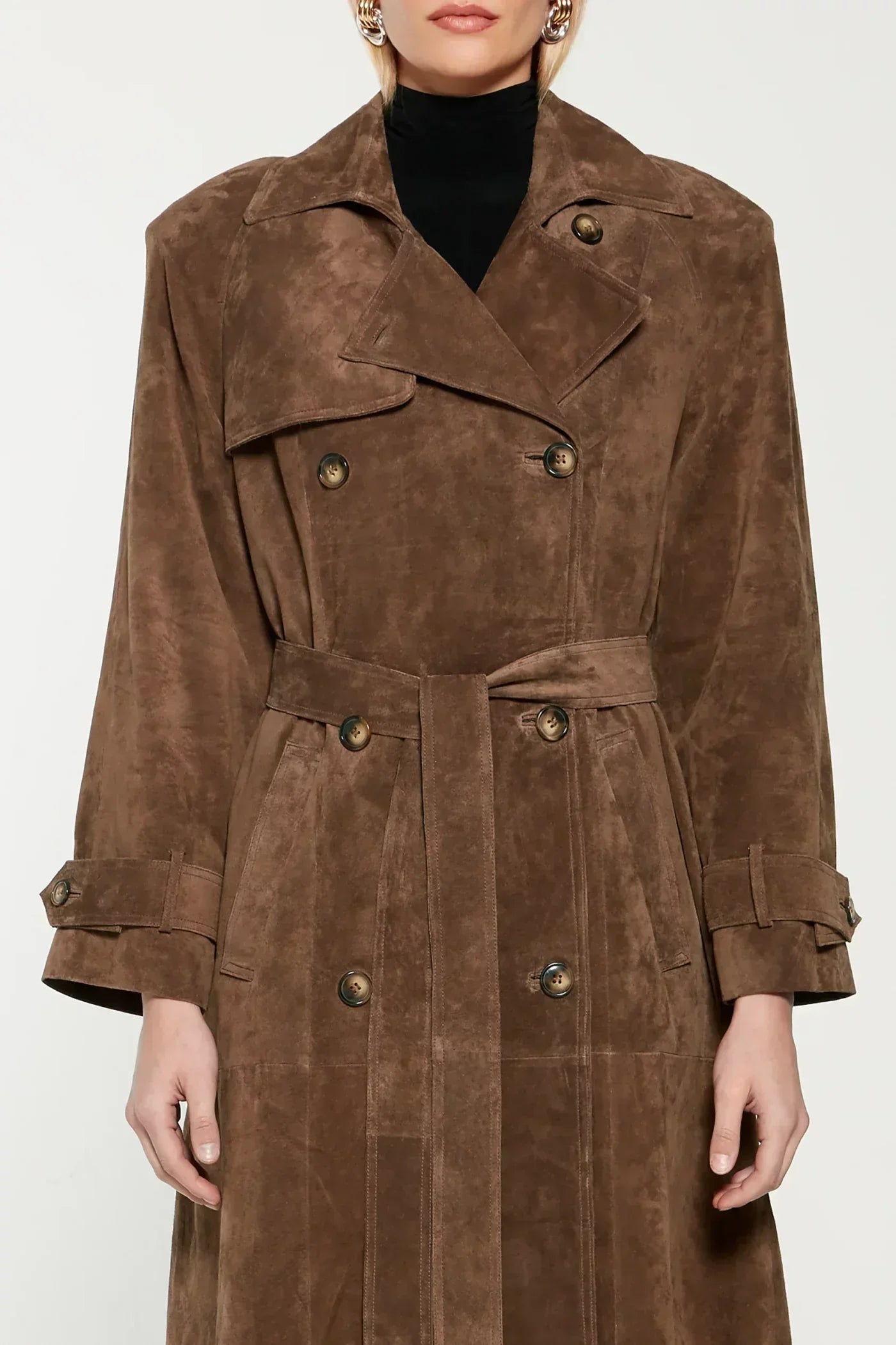 Margot Suede Trench Coat