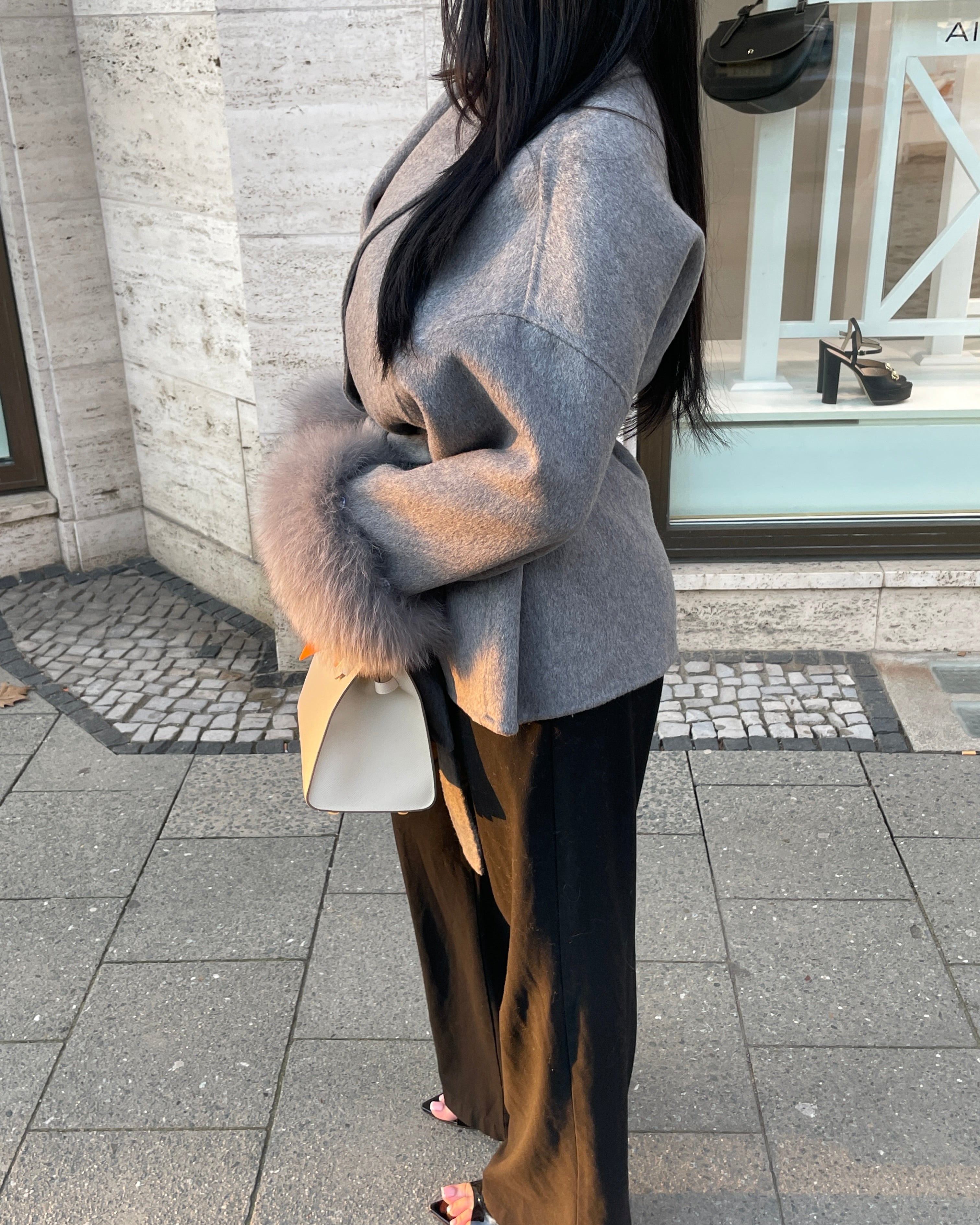 Luna Belted Trim Coat