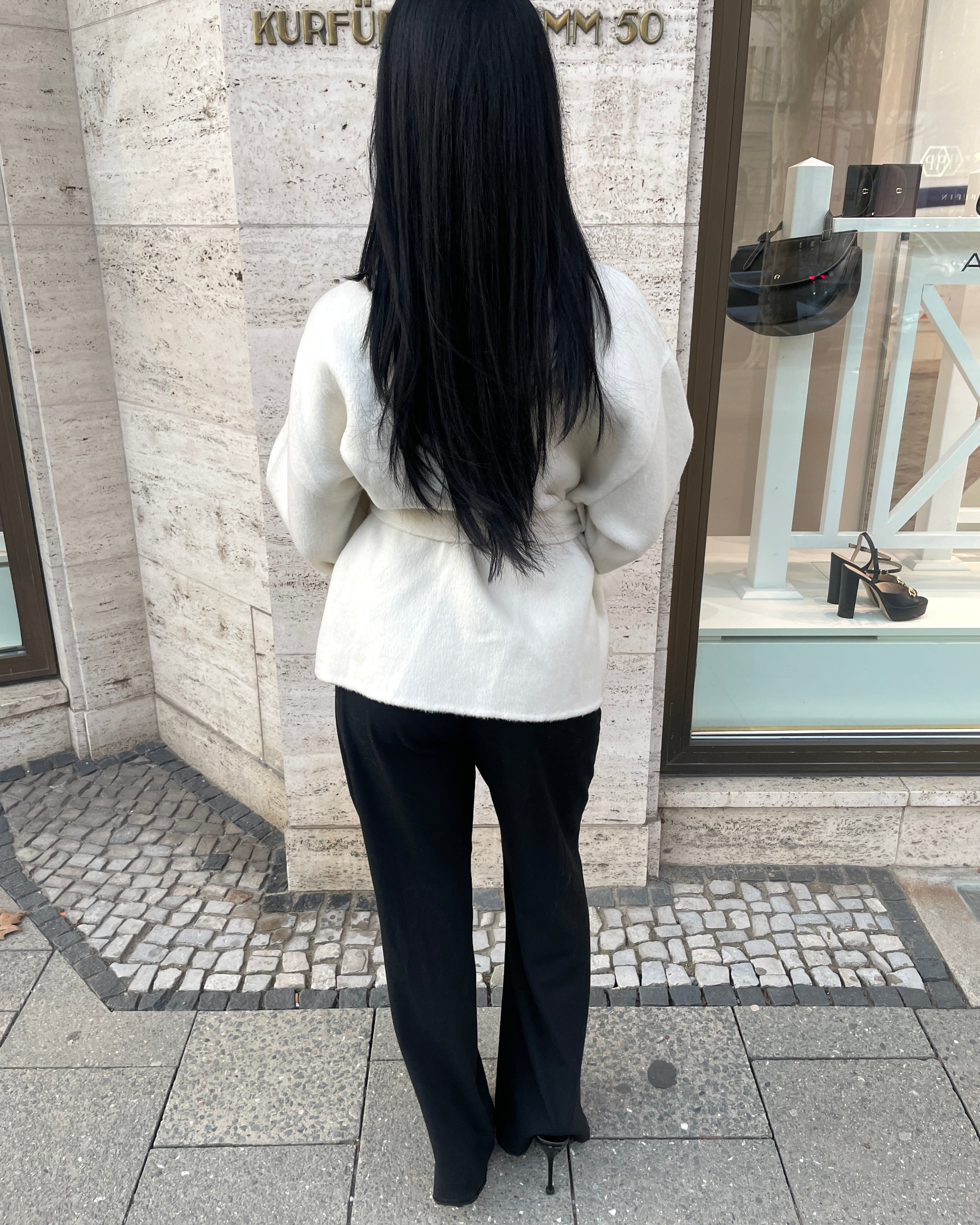 Luna Belted Trim Coat