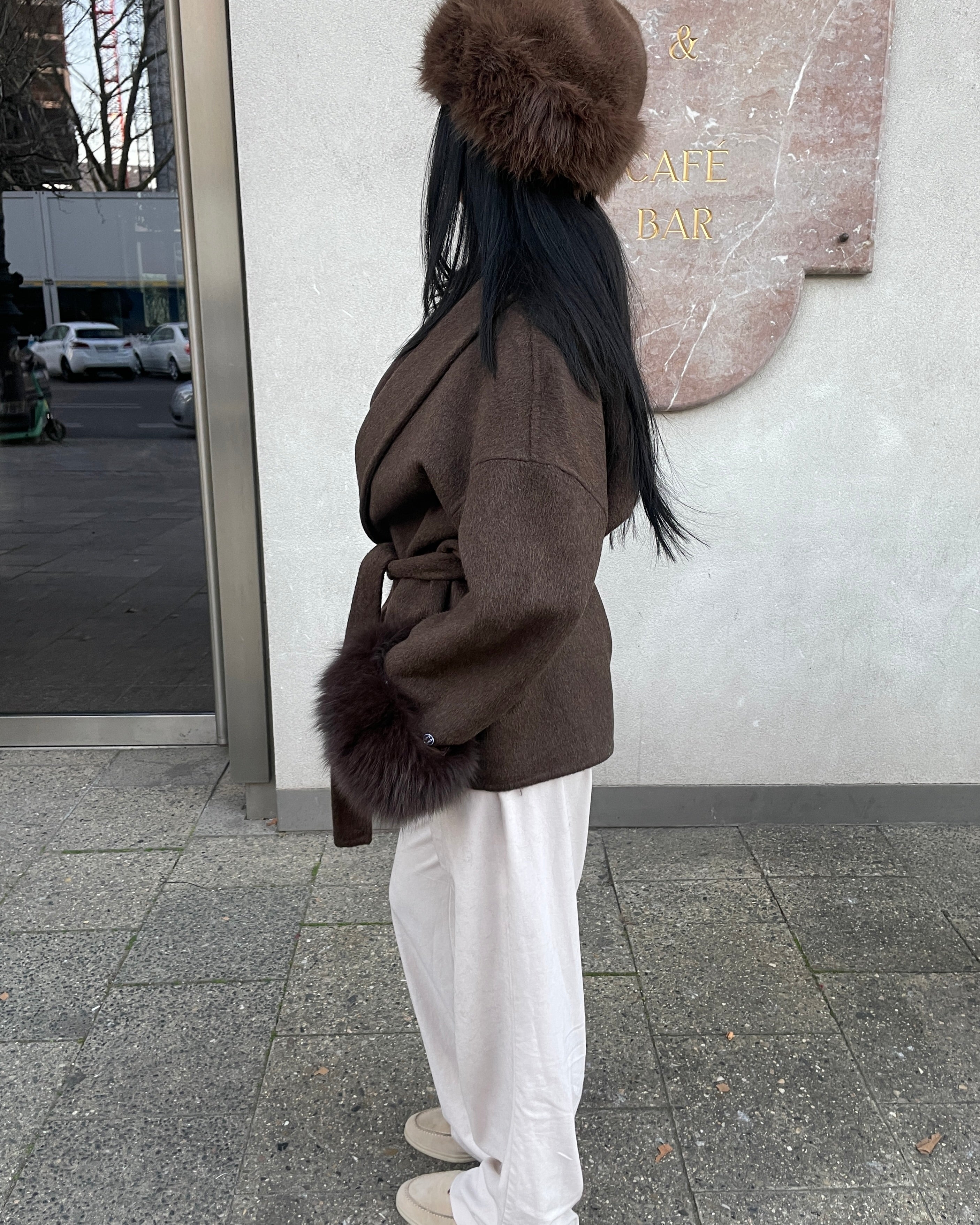 Luna Belted Trim Coat