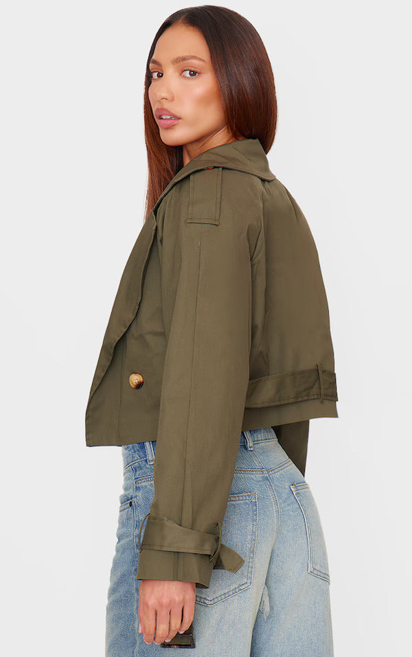 Cloey Cropped Trench Coat